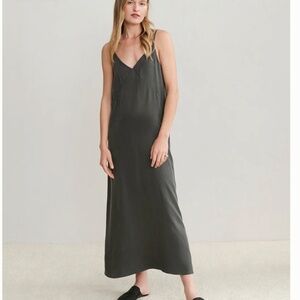 Jenni Kayne Charcoal Grey Rio Slip Sleeveless Maxi Sundress